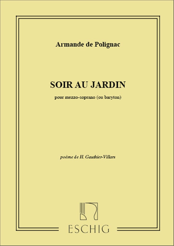 Soir Au Jardin Chant-Piano